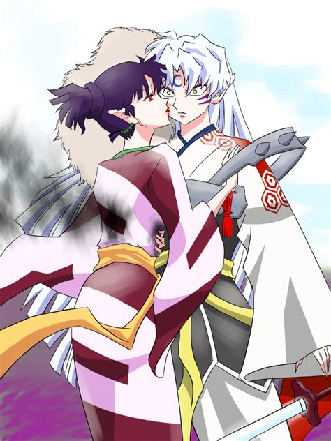 Sesshomaru and Kagura by miokim on DeviantArt