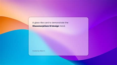 Glassmorphism Product Card Ui Design Using Html And Css Css Glass ...