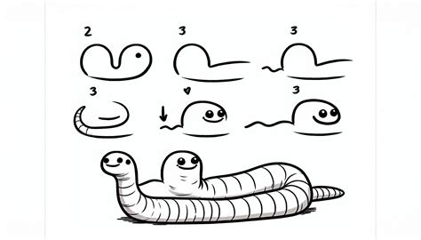 How to draw Caecilian - Trying drawing