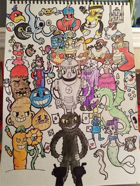 cuphead bosses watercolor by GamerchickisBOSS on DeviantArt