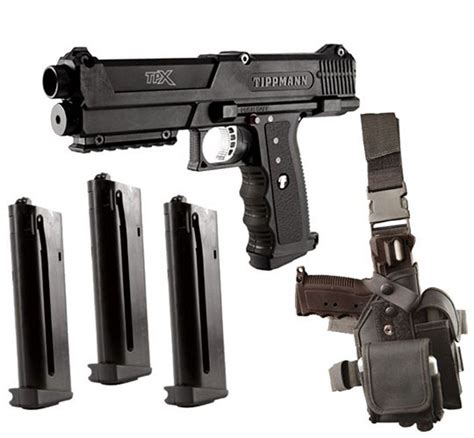 Amazon.com : Tippmann TPX Paintball Pistol Starter Kit - Black ...