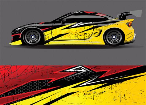 Car wrap design vector. Graphic abstract stripe racing background kit ...