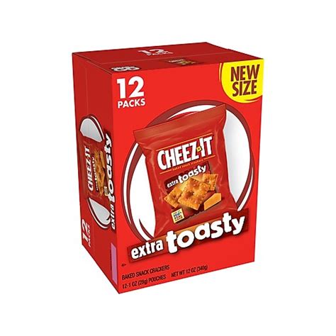 Cheez-It Extra Toasty Extra Toasty Crackers, 1 oz., 12 Packs/Box ...