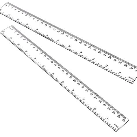 12 Inch Ruler, 2PCS Straight Ruler, 30CM Ruler with Centimeters and ...