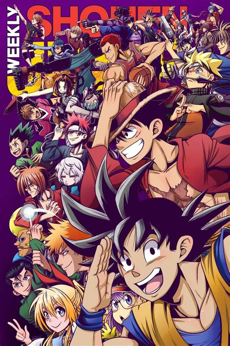 an anime poster with many different characters