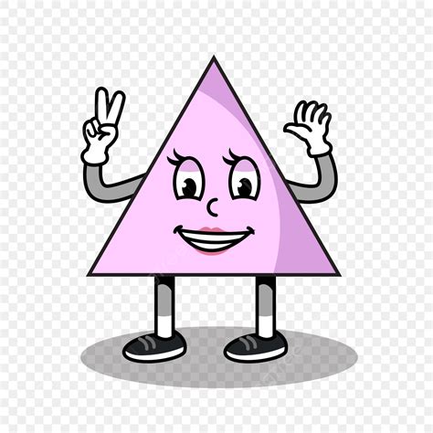 Cartoon Triangle Clipart Transparent Background, Triangle Cartoon ...