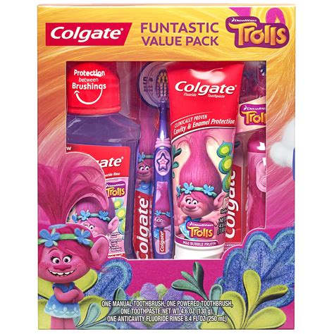 Colgate Kids Toothbrush, Toothpaste, Mouthwash Gift Set – Trolls – Deal ...