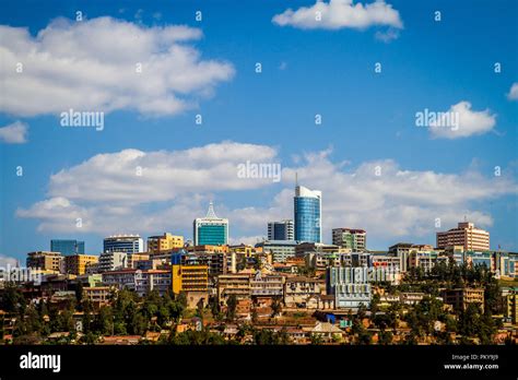 The downtown Kigali skyline on a sunny summer day with blue skies Stock ...