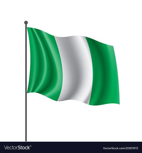 Nigeria flag Royalty Free Vector Image - VectorStock