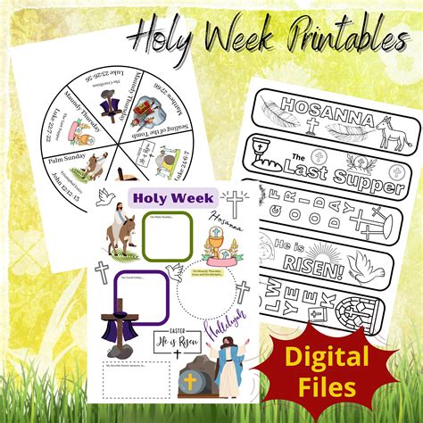 Holy Week Kids Printable Activities, Easter Activities for Kids ...