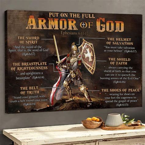 Buy Faithgee Armor of God Wall Art Large for Women Men Put on the Full ...