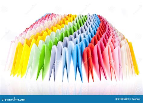 Bright Rainbow Modular Origami Close Up Stock Photo - Image of ...