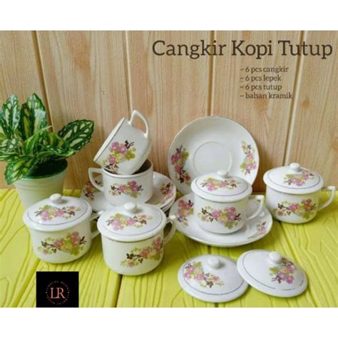 Jual Cangkir Kopi Jadul Plus Tutup/ Cangkir keramik Jadul / Cangkir ...