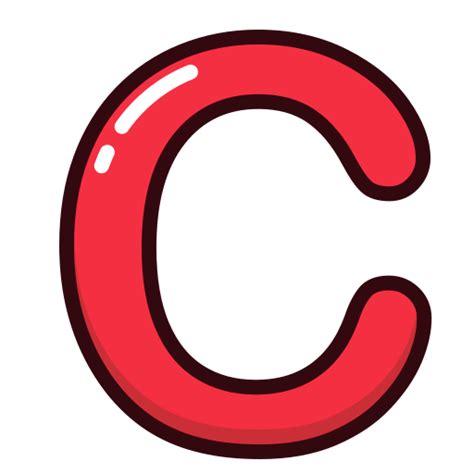 C, letter, red, alphabet, letters icon - Free download