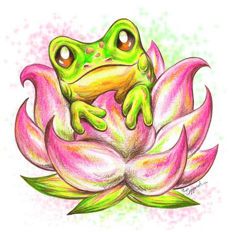 Happy Frog Drawing by Sipporah Art and Illustration - Fine Art America