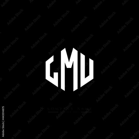 LMU letter logo design with polygon shape. LMU polygon logo monogram ...