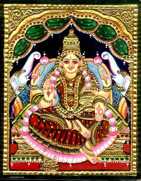 lakshmi tanjore painting 5 - preview | Tanjore painting, Indian ...