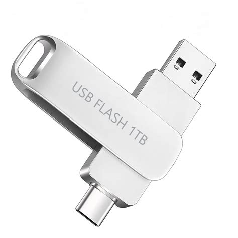 1TB USB Flash Drive-2 in 1 Thumb Drive with USB and Type C Port ...