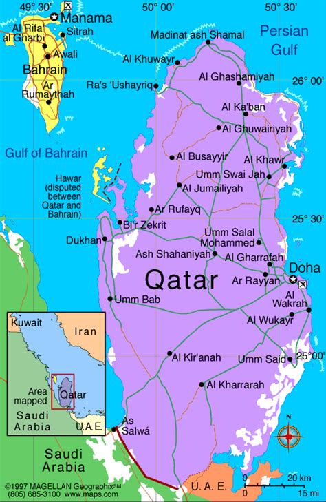 Qatar Map | Infoplease