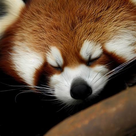 Premium AI Image | Sleeping Red Panda