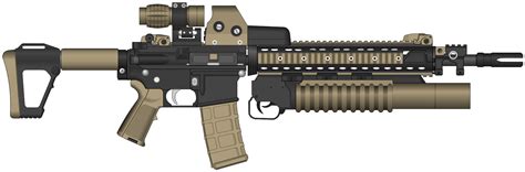 Assault rifle PNG transparent image download, size: 2134x706px