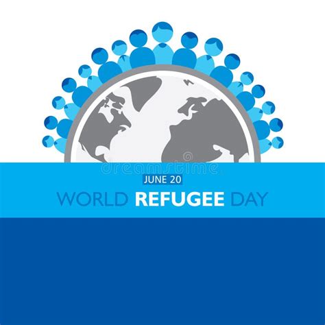 World Refugee Day Concept Poster Design Stock Vector - Illustration of ...