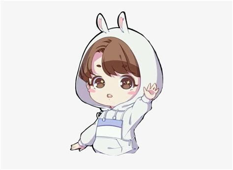 Bts Jungkook Sticker By Shannon - Cute Bts Fanart Transparent PNG ...