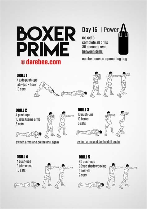 Boxer Prime: 30-Day Fitness Program | Home boxing workout, Boxing ...