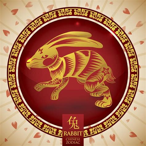 Golden Chinese Zodiac Rabbit | Signos del zodiaco chino, Simbolos ...