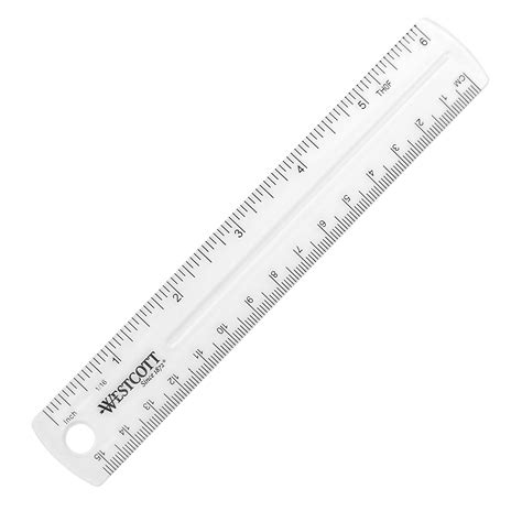 Westcott Shatterproof Plastic Ruler, 6" Transparent, 12-Count - Walmart.com