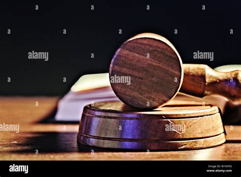 Judge's Gavel over black background Stock Photo - Alamy