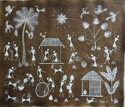 Warli Painting Of Maharashtra Art Indian Art Paintings Tribal Art - Riset