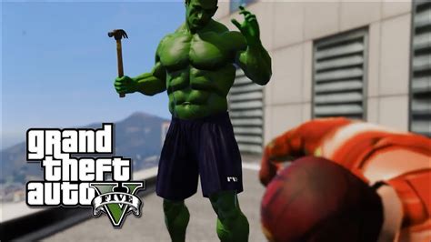 GTA 5 Hulk vs Ironman - YouTube