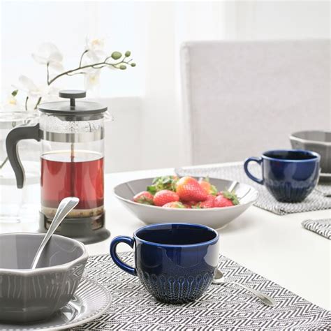 STRIMMIG mug, stoneware blue, 12 oz - IKEA