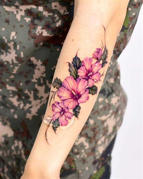 Discover 76+ realistic hibiscus flower tattoo - in.coedo.com.vn