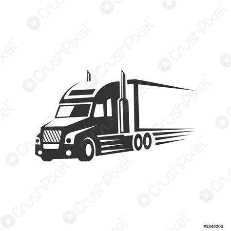 Truck logistic vector silhouette logo template perfect for delivery or ...