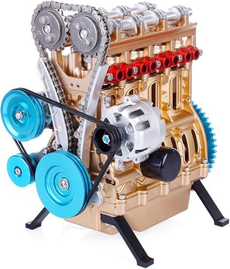 POXL All-metal 4-cylinder Engine Model, 325Pcs Engine Model Kit ...