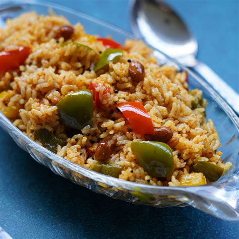 Easy capsicum rice recipe | Capsicum bath - Raks Kitchen