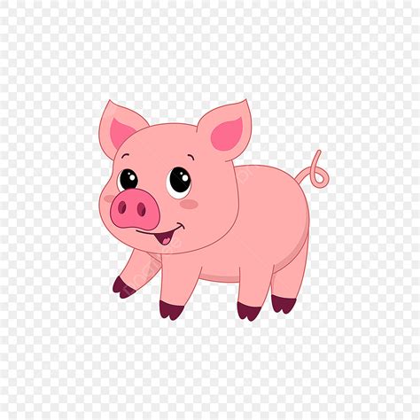 Cute Piggy Vector PNG Images, Cartoon Vector Clipart Fat Pink Cute ...