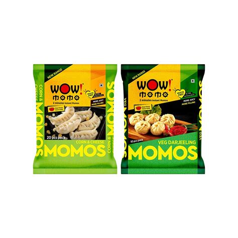 Wow! Momo Corn & Cheese Momos + Wow! Momo Veg Darjeeling Momos Combo ...