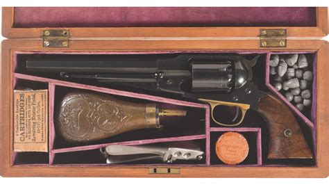 Cased Remington 1858 New Model Army Percussion Revolver | Rock Island ...