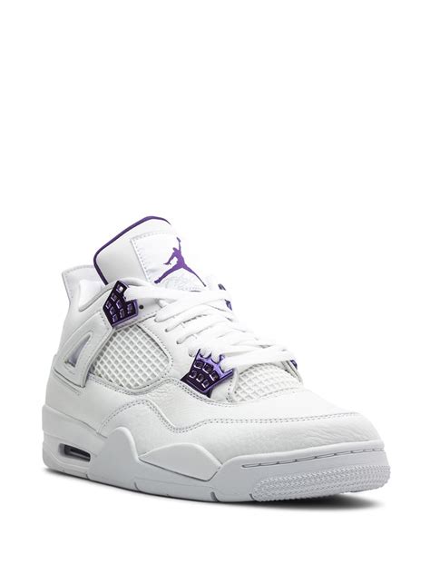 Jordan Air Jordan 4 Retro "Metallic Pack - Purple" Sneakers | White ...