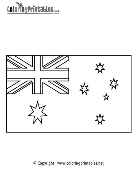 Australia Flag Coloring Page - A Free Travel Coloring Printable