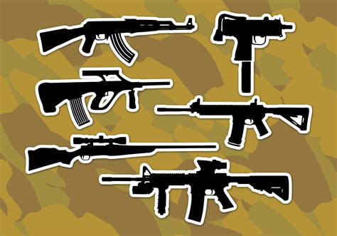 Ar15 Rifles Vector Icons 104373 Vector Art at Vecteezy