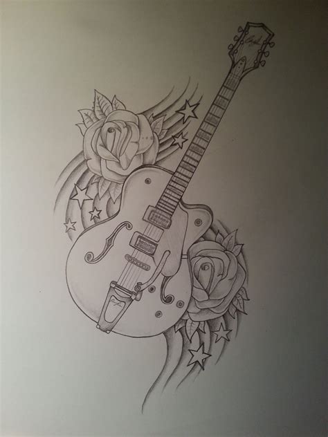 Realistic Electric Guitar Drawing | Guitar Information