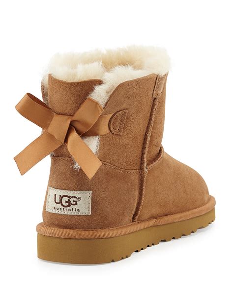 Lyst - Ugg Kids Mini Bailey Bow Short Boots in Brown