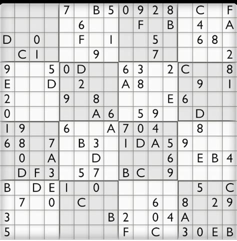 Super Sudoku 16X16 Para Imprimir Printable Template Free | Sudoku ...