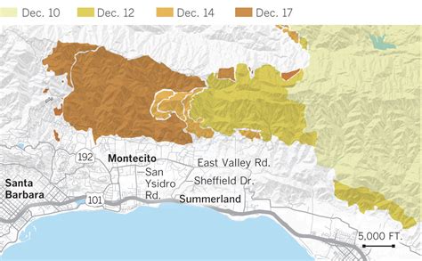 Santa Barbara Fire Evacuation Map - Maps Model Online