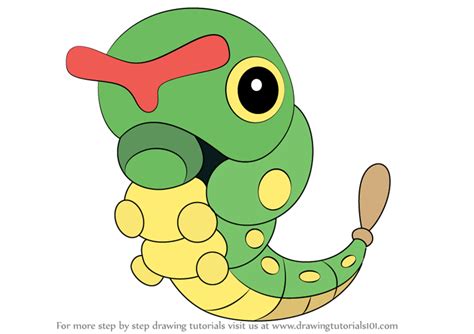 How to Draw Caterpie from Pokemon (Pokemon) Step by Step ...