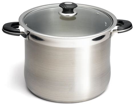 Prime Pacific 18/10 Stainless Steel 20 Quart Stock Pot With Glass Lid ...